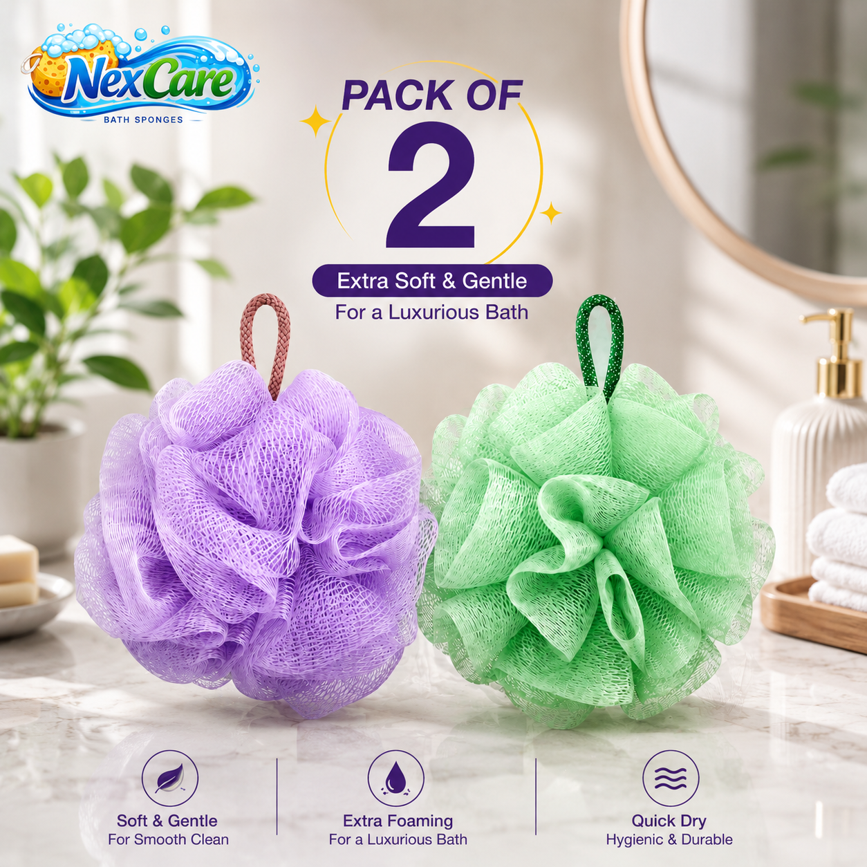 Soft Mesh Pouf - Value Pack
