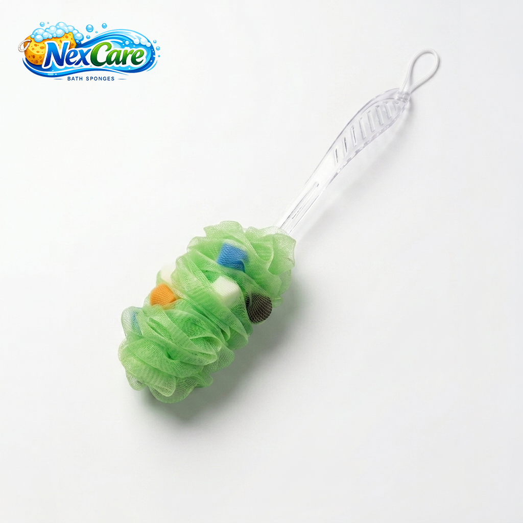 Long Handle Back Brush — Green